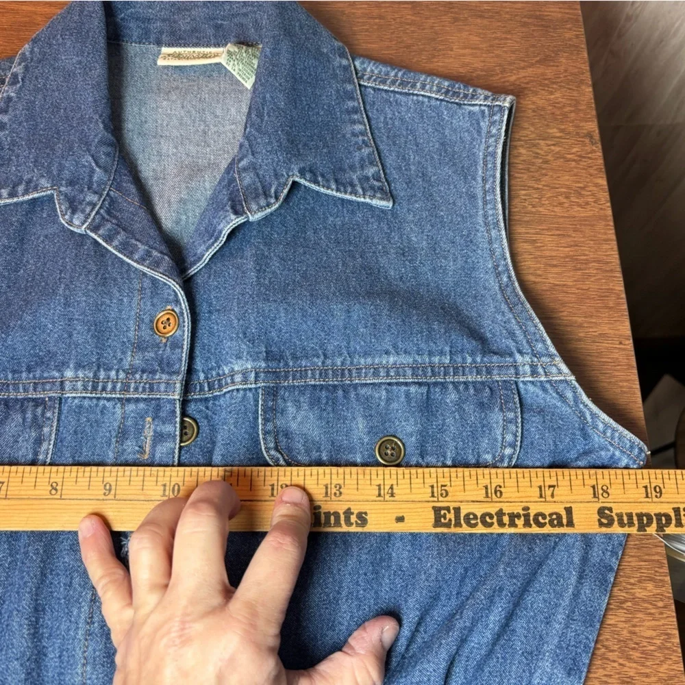 St. John’s Bay Vintage Denim Romper Shorts with Belt NWT